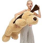 MaoGoLan 51" Giant Dog Plush, Life Size Large Stuffed Animal Dog, Fluffy and Cuddly Stuffed Puppy Stuffed Animal Throw Pillow Toy Birthday for Girls Kids
