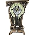 Art Nouveau 11 1/4" High Melting Bronze Table Clock