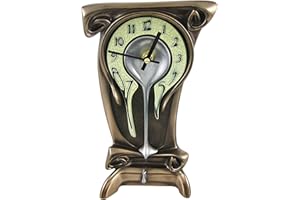 THINGS2DIE4 Art Nouveau 11 1/4" High Melting Bronze Table Clock