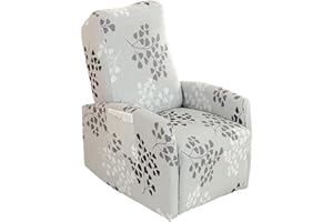 CRFATOP Recliner Chair Covers 4 Pieces Printed Small Reclining Slipcovers with Pocket Stretch Recliner Couch Slipcovers for H