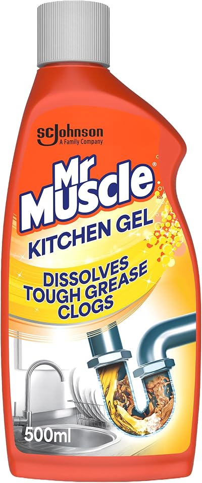 Mr Muscle Kitchen Drain Gel 500ml Unblocker & Cleaner Dissolves Clogs