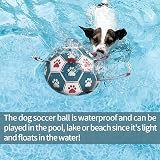 HETOO Dog Soccer Ball Interactive Tug of War Water Toy 6 Inch Blue Red view 3
