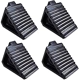HOXWELL Solid Heavy Duty Rubber Wheel Chocks 4 Packs, Premium Wheel Stopper for Car, Travel Trailers, RV, Truck, and ATV(4 pc