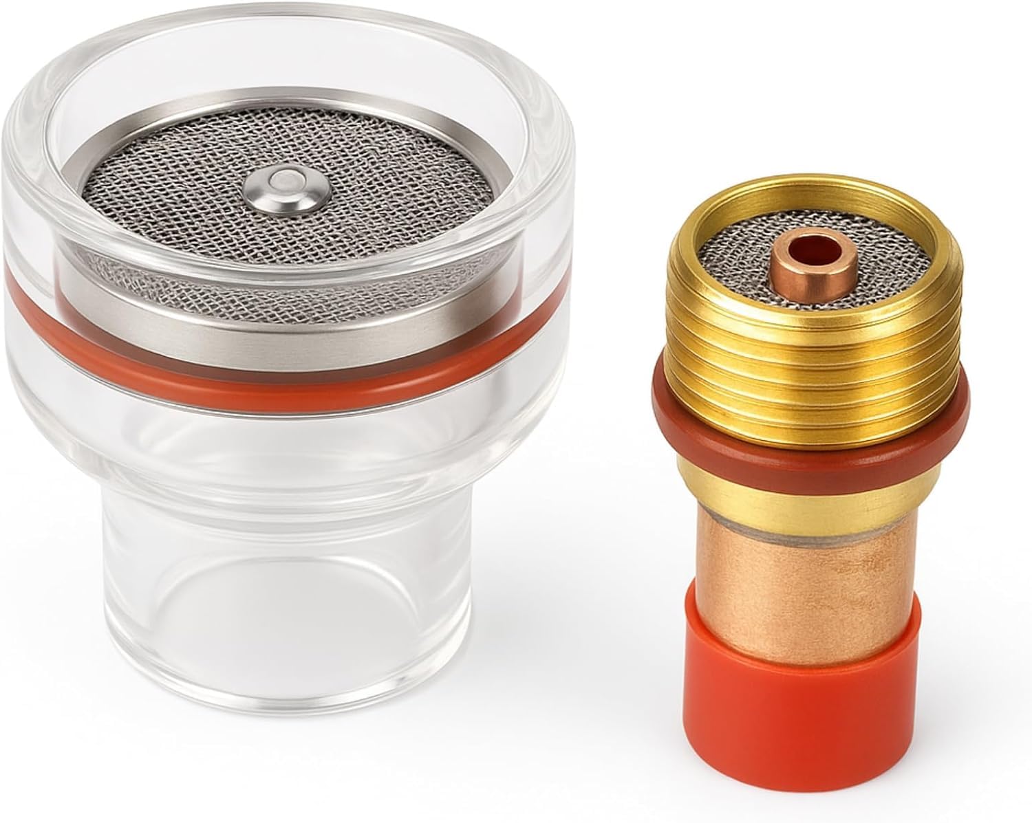 Photo 1 of CYTGOUPER WP 17 18 26 Torch Tig Glass Cup,Copper Tig Torch Cups,Non Corrosive Strong Stability High Heat Tig Welding Cups for Welding Torch Argon Arc Accessories(2.4MM)