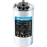 [UL Listed] BlueStars 45+5 uF 45/5 &plusmn;5% MFD 370V or 440V AC Round Dual Run Capacitor, Fits Air Conditioner Motor Run or Fan Start or Condenser Straight, Replaces 97F9895 Z97F995