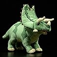 ZHONGXIN MADE Simulation Pentaceratops Dinosaur Stuffed Plush Toy - Cute Soft Lifelike Pentaceratops Figurines Model Toy, Real Life Dinosaur Stuffed Animal Toys, Educational Gifts for Kids,13 Inches