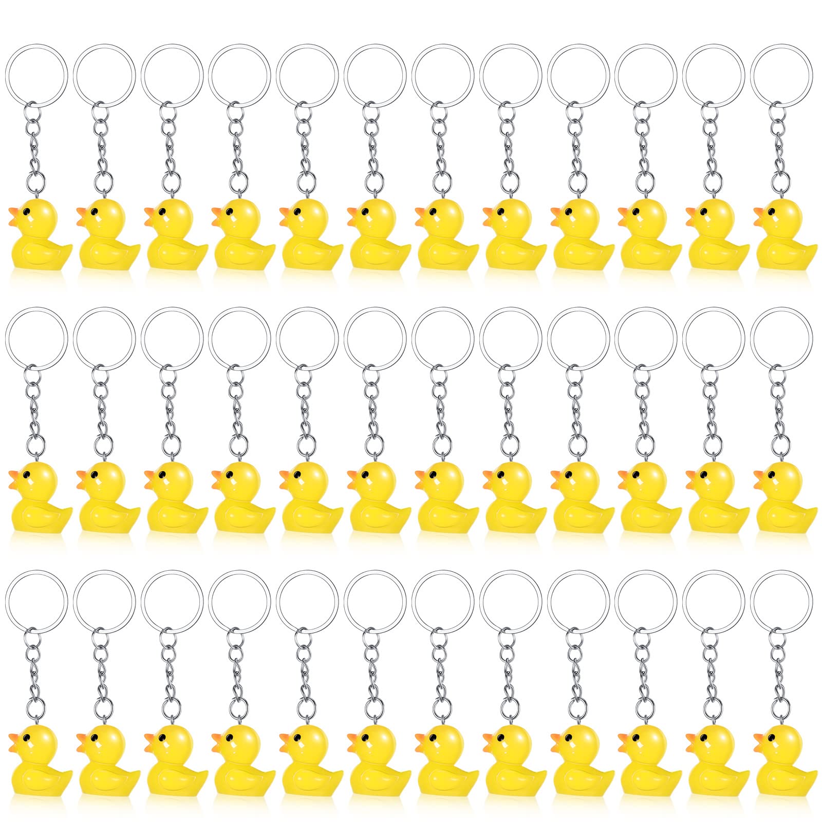 Plastic Duck Keychains Duck Party Favors Cute 3D