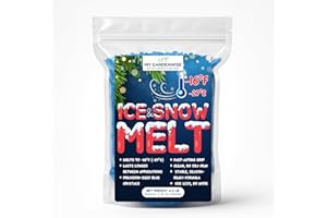 GARDENWISE Blue Ice & Snow Melt – Snow Melt, Rock Salt, Driveway & Sidewalk Salt for Ice, Blue Granular Rock Salt, Melts to −16°F (−27°C) – Resealable Zip Bag (2 QUARTS - 4.2 lb.)
