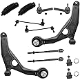 TRQ Front Steering & Suspension Kit Ball Joint Control Arm Steering Rack & Pinion Bellow Sway Bar Stabilizer Link Tie Rod Compatible with 2009-2020 Dodge Journey