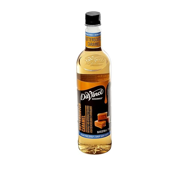 DAVINCI GOURMET SUGAR-FREE BUTTERSCOTCH CARAMEL SYRUP, 25.4 FLUID OUNCES (PACK OF 1)