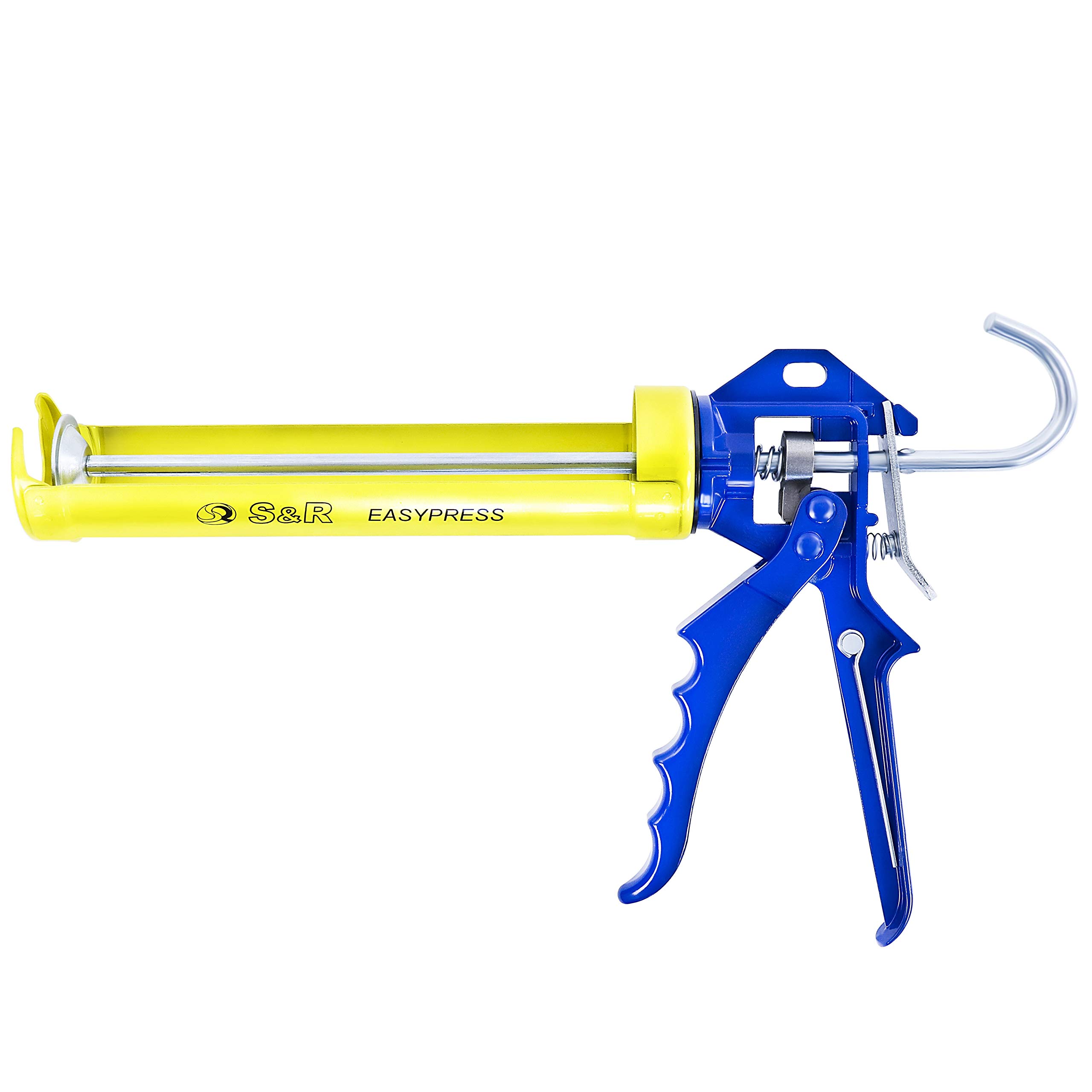 S&R Easy Press caulking Gun, Cartridge Press with Cleaning pin and 12:1 Thrust Ratio, Sealent Press for cartridges up to 310 ml.