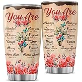 JENOIS Christian Gifts for Women with Bible Verse Design, 20oz Insulated Stainless Steel Tumbler for Mom Sister Friend, Spiritual Faith Inspirational Travel Mug for Birthday