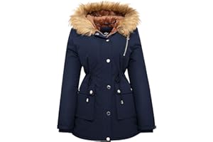 FARVALUE Womens Water-repellent Winter Coat Thicken Puffer Jacket Warm FLeece Lined Parka with Fur Hood
