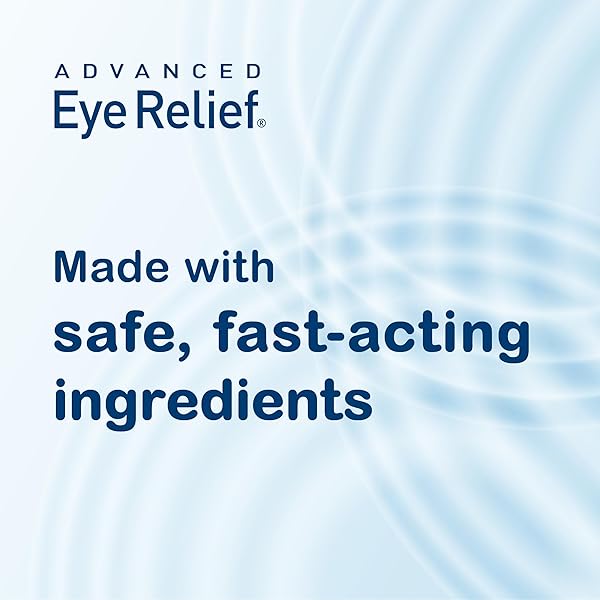 BAUSCH + LOMB ADVANCED EYE RELIEF, MAXIMUM REDNESS RELIEVER AND LUBRICANT EYE DROPS, SOOTHES BURNING & IRRITATED DRY EYES, MOISTURIZES & COMFORTS, 0.5 FL OZ (PACK OF 6)