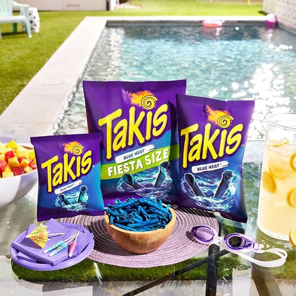 TAKIS ROLLED BLUE HEAT TORTILLA CHIPS BAG OF 3.25 OUNCES