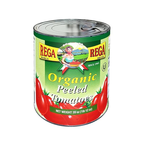 REGA ORGANIC PEELED PLUM TOMATOES – PACK OF...