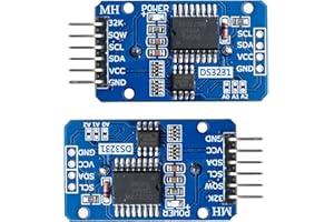 Wishiot DS3231 AT24C32 IIC RTC Real Time Clock Module for Arduino Nano Raspberry Pi Mega2560 Leonardo(2Pcs)