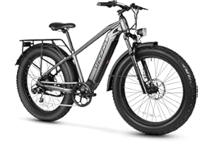 VEEFA Electric Bike for Adults 750W/Peak 1000W Motor 48V 13AH Removable Battery Electric Bicycle 26" x 4.0" Fat Tire Mountain Ebike 28MPH E Bike 7-Speed UL 2849 Certified