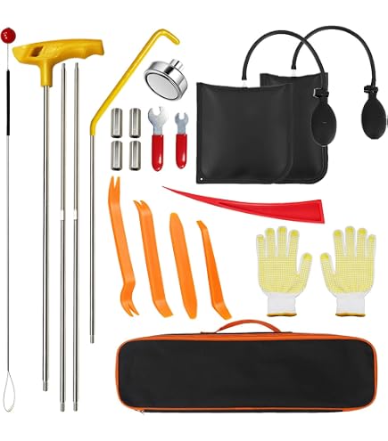 Stainless Steel 5th Wheel Pin Puller & Car Trim Tool Set - 9-Piece Kit With Storage Bag