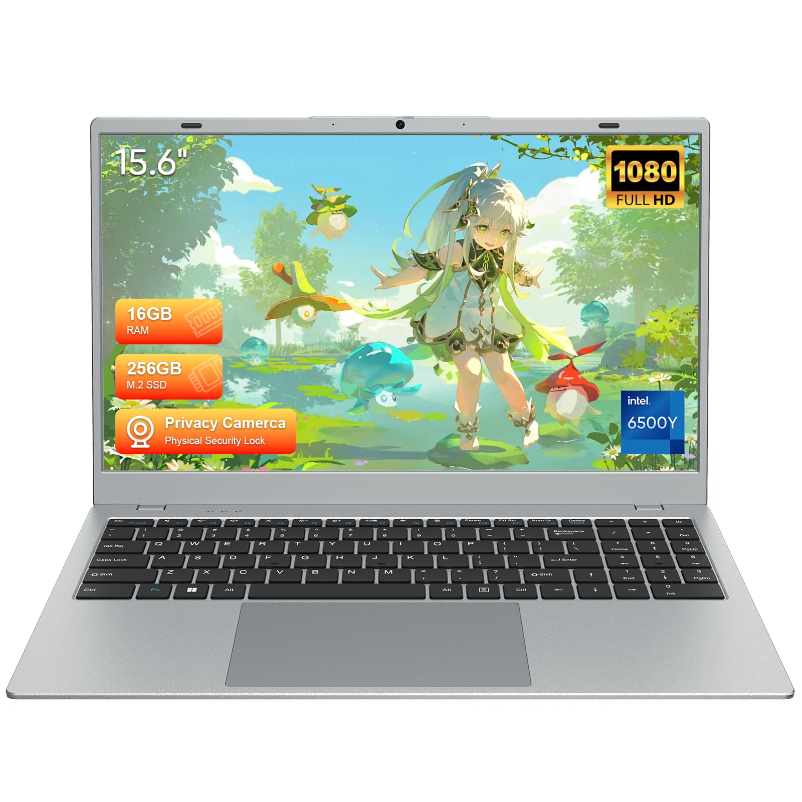 Photo 1 of VIGSENUP 15.6" Full HD Laptop with 16GB RAM 256GB SSD,Laptop Computer, Dual-core 6500Y Processor Up to 3.4GHz,WiFi5,USB-C, Poratable Business and Student Laptops,Sliver