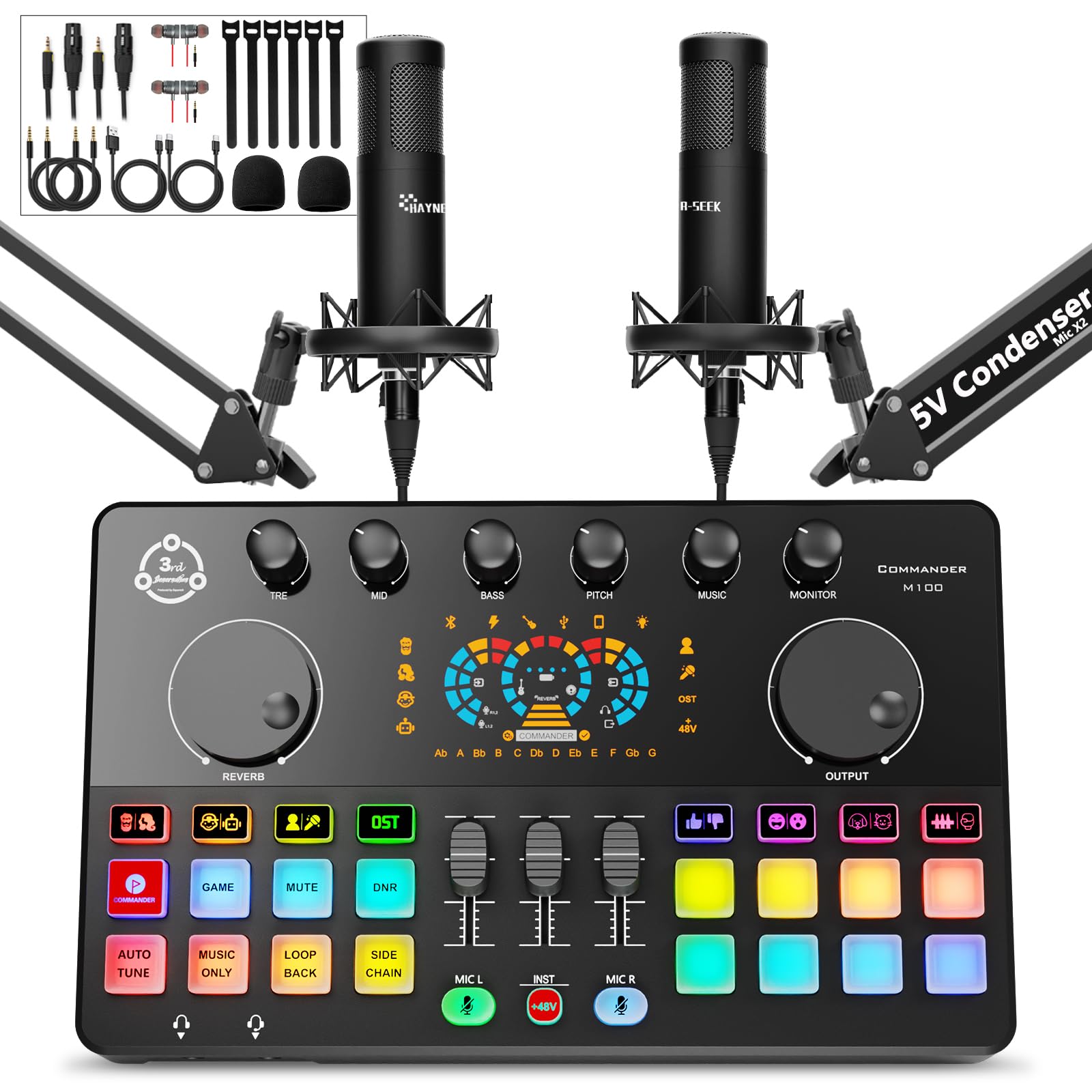 Podcast Equipment Bundle for 2, Audio Interface