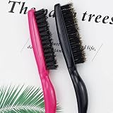 LAMXD 2 Pcs Hair Brush Set Teasing Combing Scalp Massage Straight Curly Black view 7