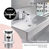 Hapilife Chrome Brass Waterfall Bath Tap & Basin Mixer Tap Set with Slotted Pop view 3