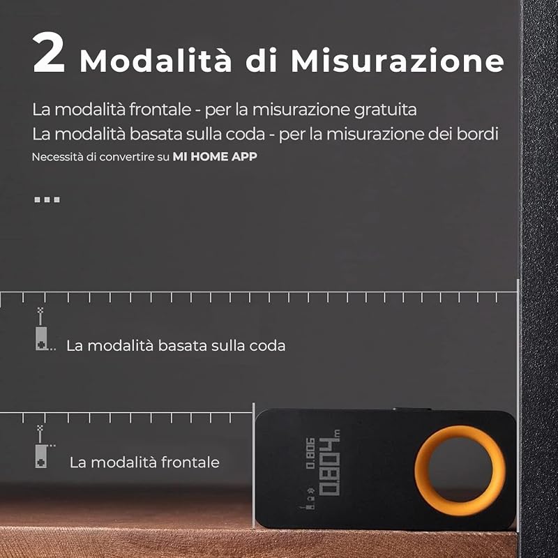 Metro Laser, 30m Misuratore Laser Distanza Mini, Regalo Uomo Gadget
