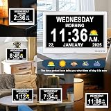 TROCOTN Dementia Clock Digital Clock with Date Day Large Display 7/10 Inch view 4