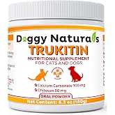Trukitin Chitosin Based Phosphate Binder for Cats &amp; Dogs &ndash; All Natural Human Grade Ingredients for Renal Support Supplement with Calcium Carbonate Oral Powder (Made in U.S.A)