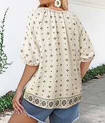 Chvity Bohemian Tops for Women,Beach Vacation