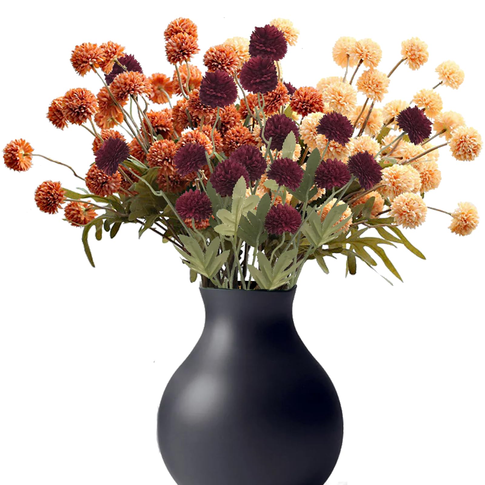 Photo 1 of REJODA 12Pcs Fake Faux Mums Flowers Autumn Decor,Fall Artificial Ball Chrysanthemum, Mini Floral Balls Faux Stems for DIY Wedding Centerpiece Fall Decoration Home Arrangements