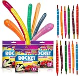 SOL 45pk Rocket Balloons Assorted Colour Flying Whistling Latex Party Toys view 9