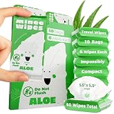 Impossibly Compact Travel Wipes - 99.5% Water - Safe for Sensitive Skin, Resealable, Thick & Durable - For Adults & Kids - Al