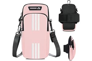 MOVOYEE Phone Holder for Running Armband Cell Phone Crossbody Bags for Women Kids,iPhone 15 14 13 12 11 Pro Max Xs Xr X 8 7 6 Plus SE Mini Pouch,Galaxy S24 S23 S22 Ultra Edge Note 20 Key Arm Bag Band