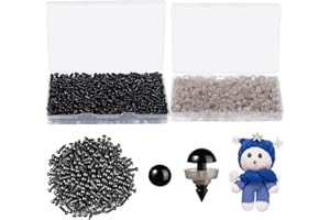 Vanblue 800PCS 8mm Safety Eyes for Crocheting with Washers Black Plastic Safety Eyes for Amigurumi Crochet Eyes Amigurumi Eyes for Crochet Animals Stuffed Animals Teddy Bear Crochet Toy