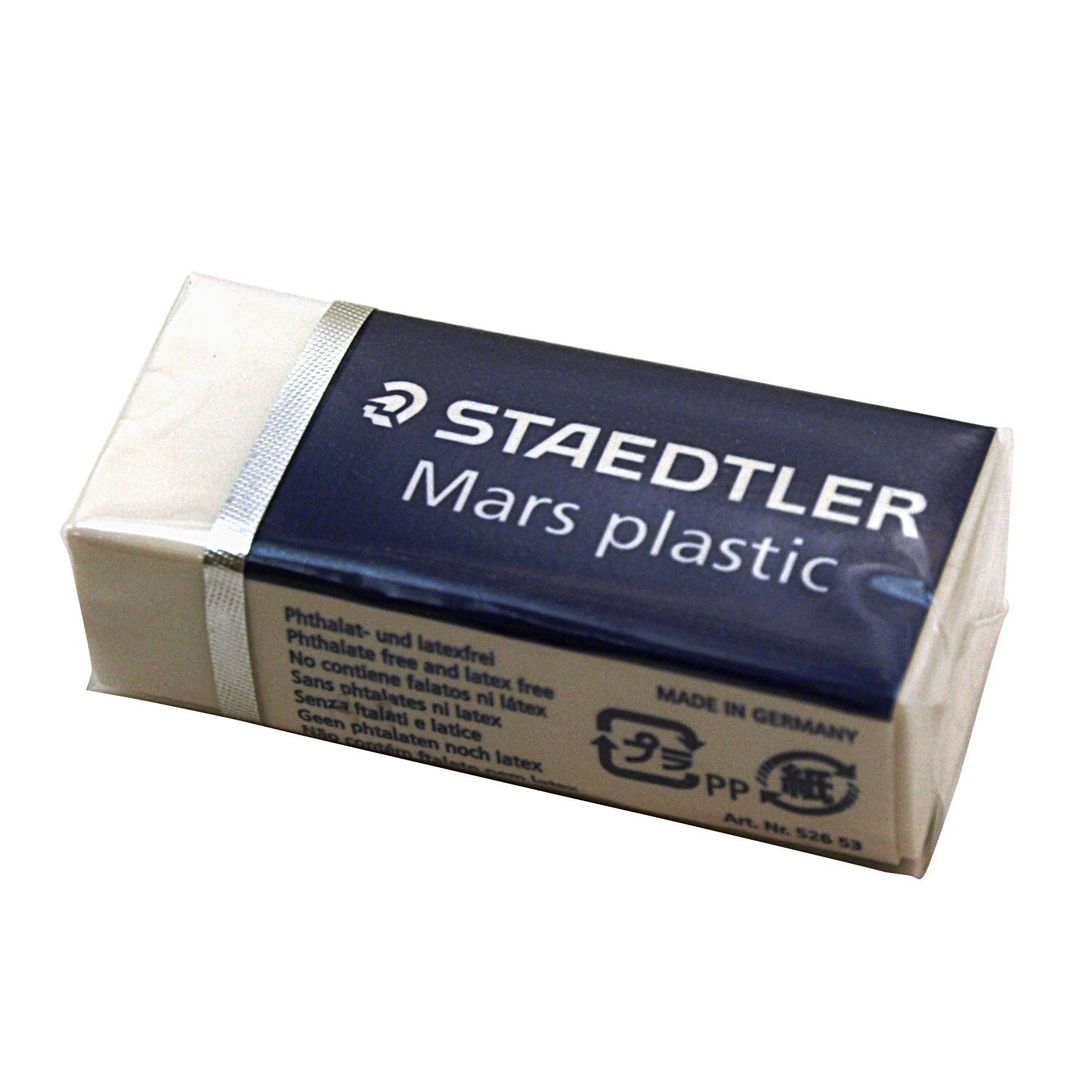 Staedtler Mars Plastic Mini Erasers (4 cm, 1.9 cm, 1.3 cm) White