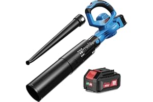 Enhulk 460 CFM 190 MPH Cordless Leaf Blower with 20V 4.0Ah Battery & Charger, 2-in-1 Leaf Blower 6 Variable Speed, Lightweigh