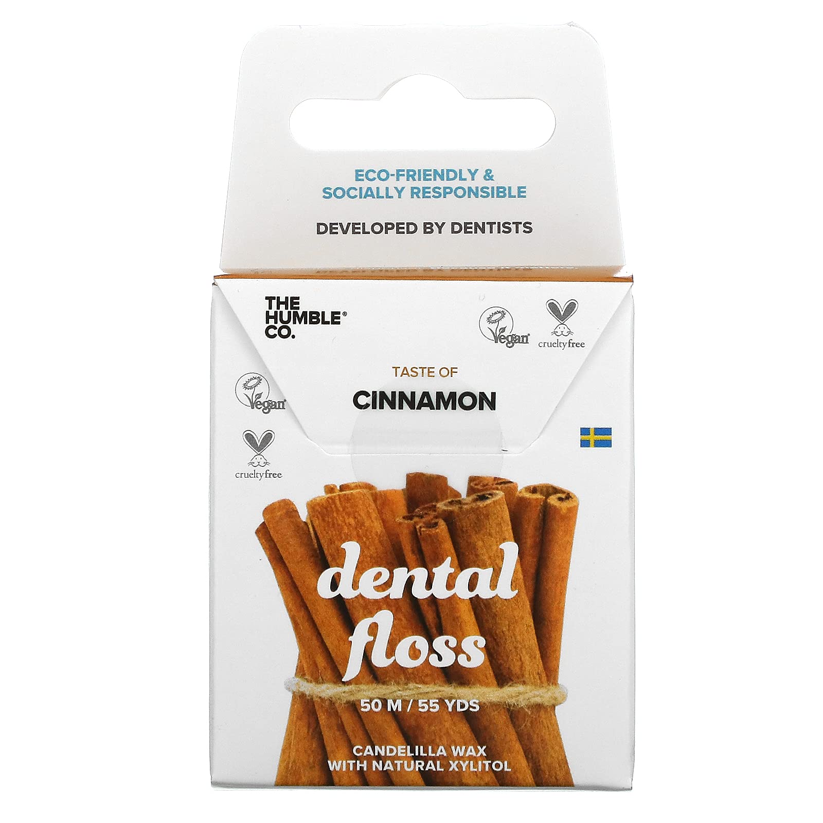 The Humble Co., Dental Floss, Cinnamon, 55 yd (50 m)