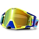 NENKI Motocross Goggles with Nose Guard, Anti-Fog OTG Dirt Bike Glasses for Men & Women, UV Protection Off-Road Eyewear