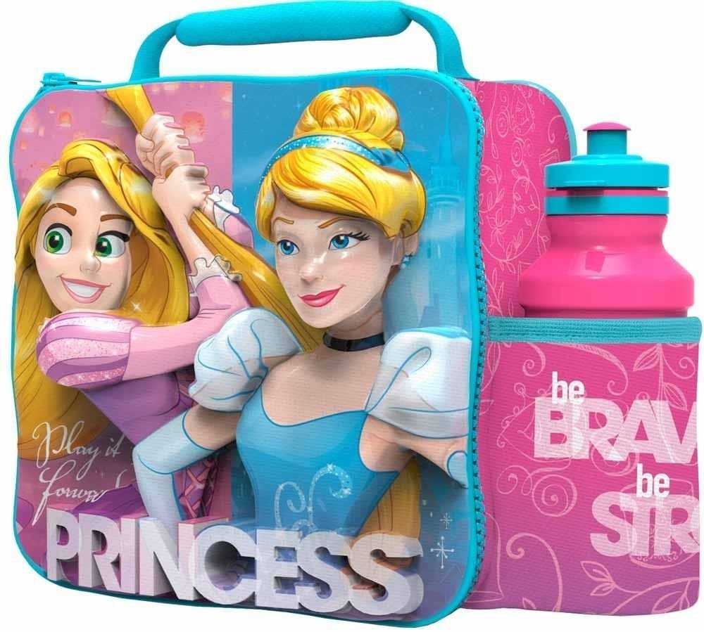3D Lunch Bags with Sports Bottle Set (Disney PRINESS)