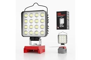 LANKA 96W 10000LM LED Work Light for Milwaukee m18 18v Battery - Cordless Work Light w/USB & Type C Charging Port 180° Adjustable Angle Portable Flood Light Flashlight,Fathers Day Tool Gifts for Men Dad
