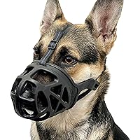 BARKLESS Dog Muzzle, Basket Muzzle for Biting, Chewing and Scavenging, Humane Cage Mouth Cover, Perfect for Grooming and Trai