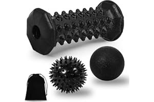 QLDT Plantar Fasciitis Relief,Foot Roller Massager,Massage Lacrosse Ball,Spiky Ball Therapy Set for Relieve Plantar Fasciitis,Foot Arch and Heel Pain,Neuropathy Pain Relief Feet,Deep Tissue Muscle Massage
