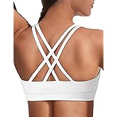 Buauty Sports Bras for Women, High Support Racerback Bras for Large Bust, High Impact Strappy Yoga Workout Gym Bra