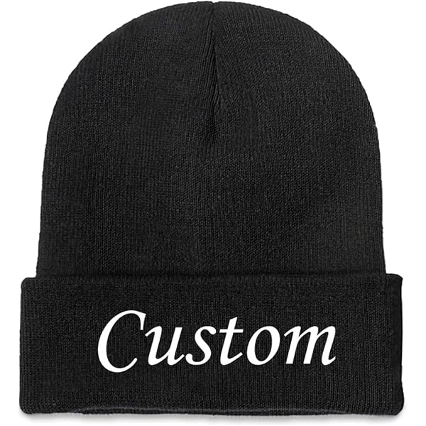 Custom Beanie Hat Personalized Winter Knitted Hat Add Design  display picture 1