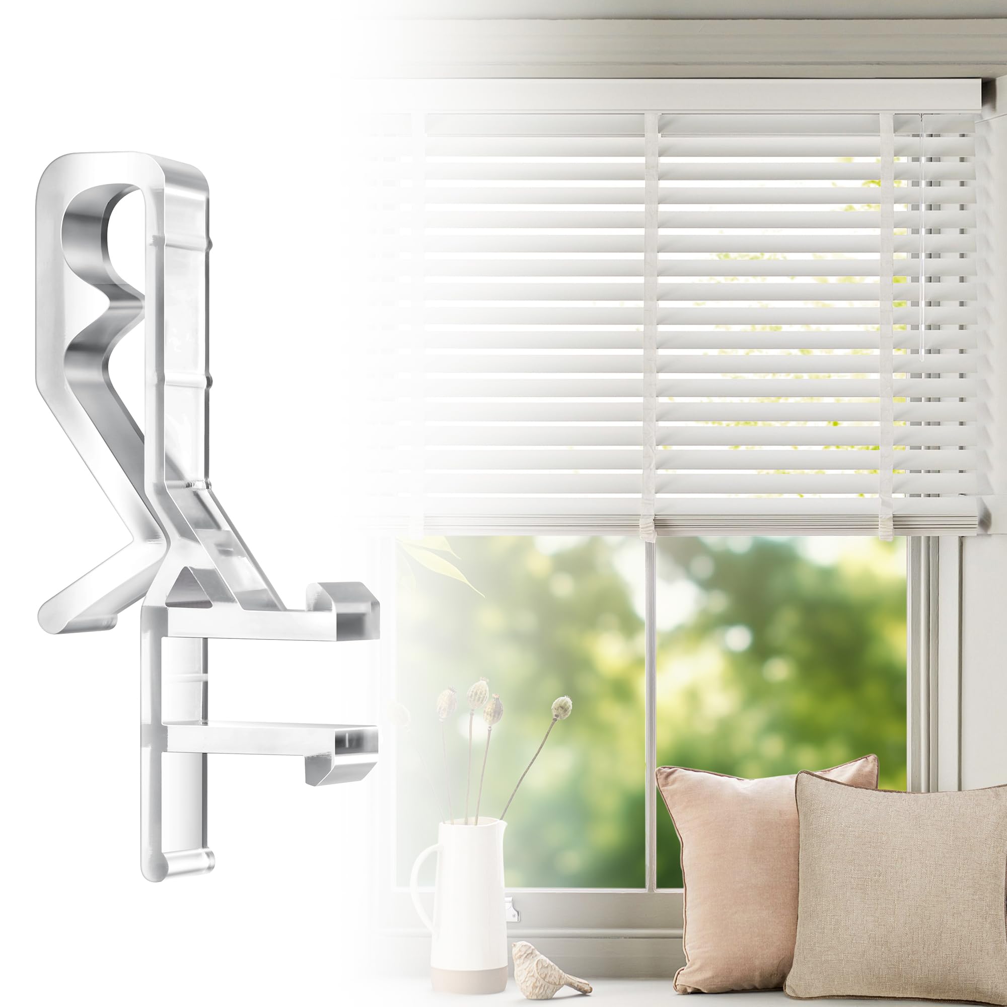 Photo 1 of 12 Pcs Valance Clips for Blinds, 1-7/8 Inch Hidden Channel Blind Valance Clip Replacement for Horizontal and Venetian Window Blinds Valance