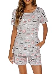 ENJOYNIGHT Womens Pajama Shorts Sets Cotton Pjs