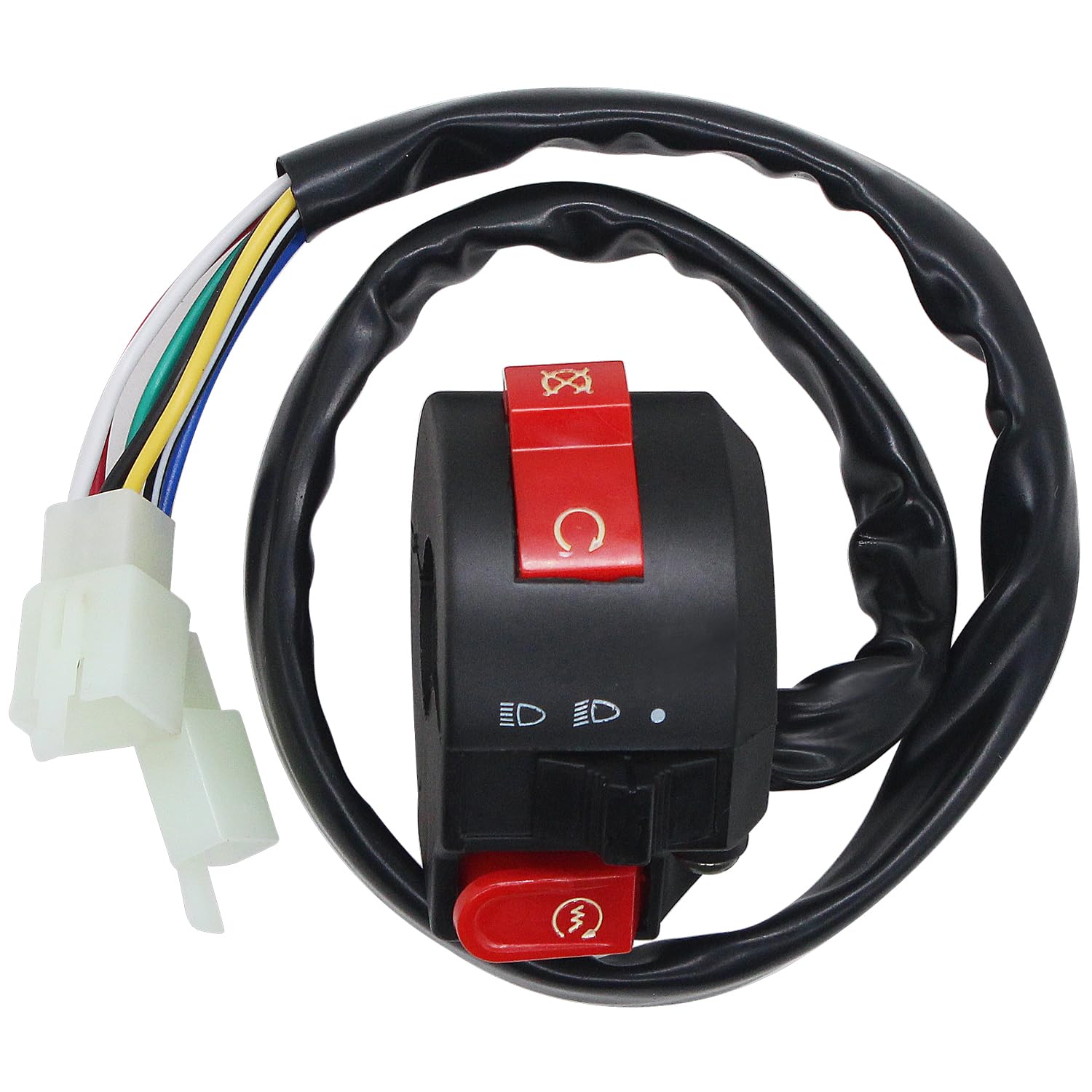 Photo 1 of Amavoler Left Starter Kill Light Switch Assembly 8 Wire 3 Function Fit for 50cc 70 cc 90cc 110 cc 125cc 150cc ATVs Quad 4 Wheeler SunL Coolster.