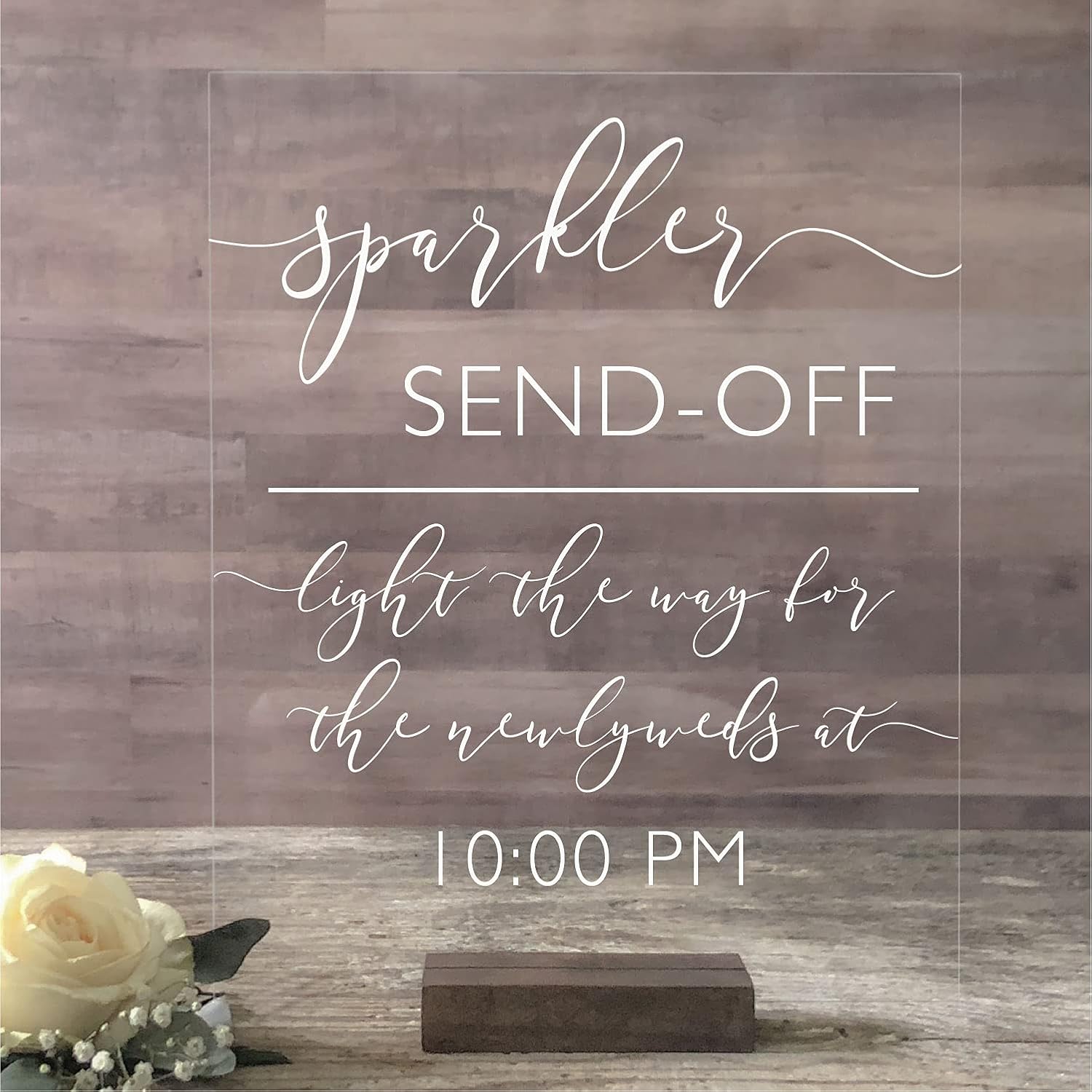 Mixed Media - Wedding Sparkler Send Off Sign, Acrylic Wedding Sign, Acrylic Wedding Calligraphy Sign, Sparkler Send Off Acrylic Sign, Wedding Sparklers, Light the way